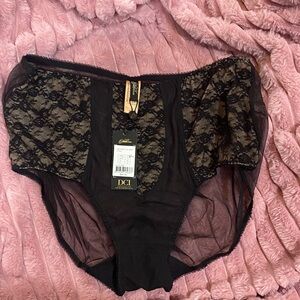 DCI Black Lace High-Waist Sheer Panty